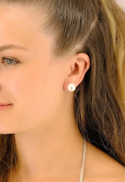 Ohrstecker Weissgold 750 Süsswasserperle 11-11.5mm