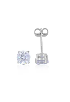 Ohrstecker Weissgold 750 Zirkonia 6mm