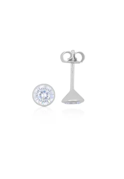 Ohrstecker Weissgold 750 Zirkonia 5.5mm