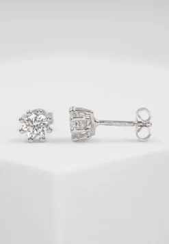 Ohrstecker Weissgold 750 Zirkonia 5mm