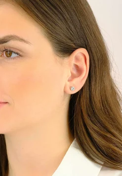 Ohrstecker Weissgold 750 Zirkonia 6mm