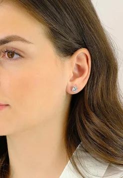 Ohrstecker Weissgold 750 Zirkonia 7mm