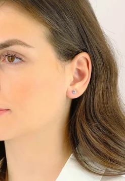 Ohrstecker Weissgold 750 Zirkonia 5.5mm