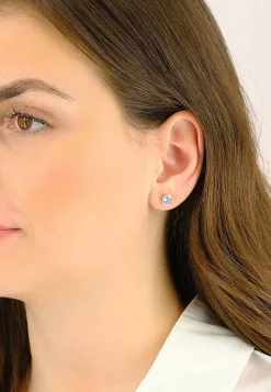 Ohrstecker Weissgold 750 Zirkonia 7mm