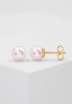 Perlohrringe Gelbgold 750 Süsswasserperle 7-7.5mm