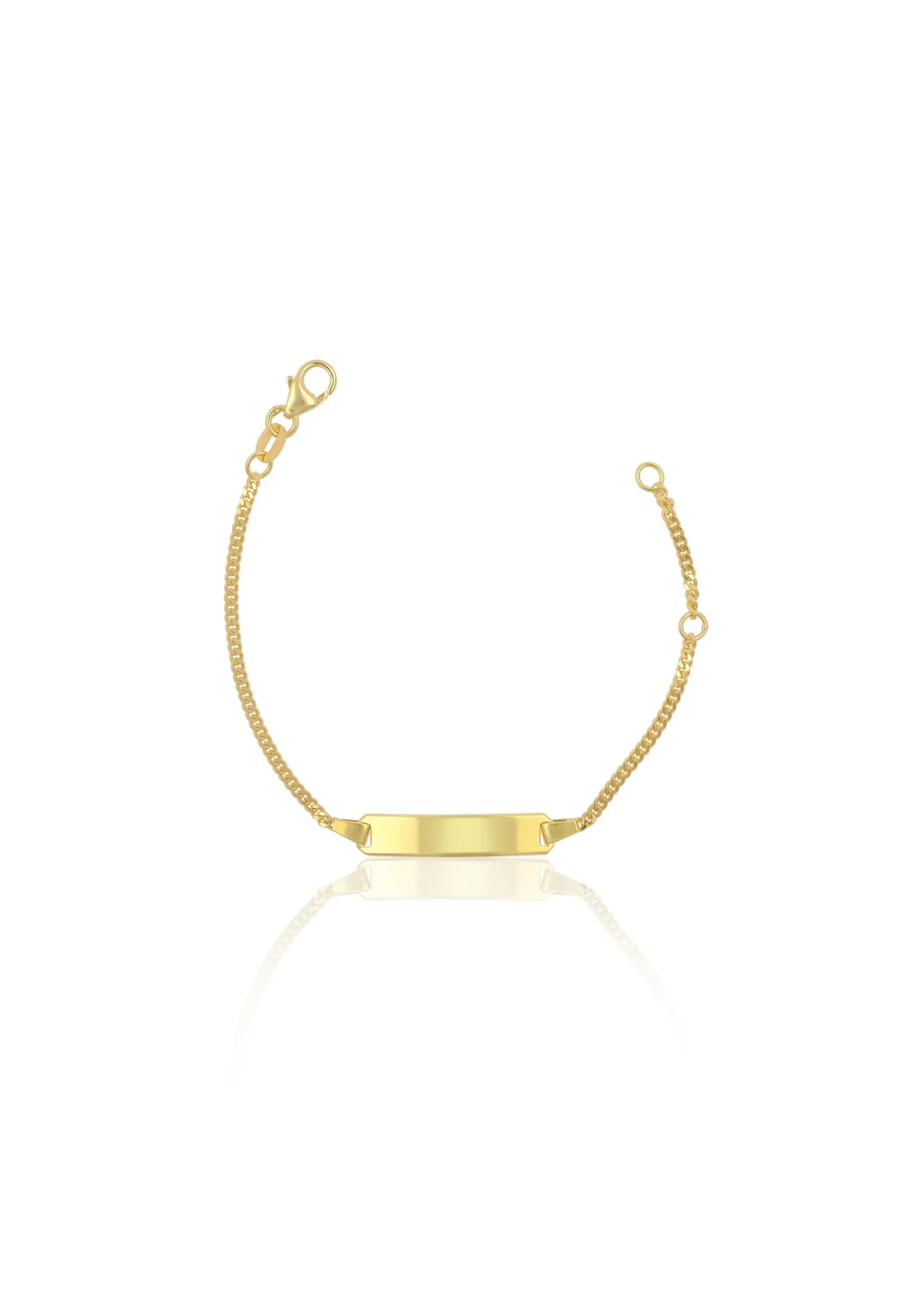 Plaketten-Armband Gelbgold 750 Panzer, 1.7mm, 14cm