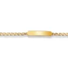 Plaketten-Armband Gelbgold 750 Marine-Panzer, 2.2mm, 14cm