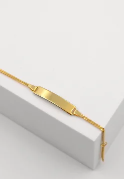 Plaketten-Armband Gelbgold 750 Panzer, 1.7mm, 14cm