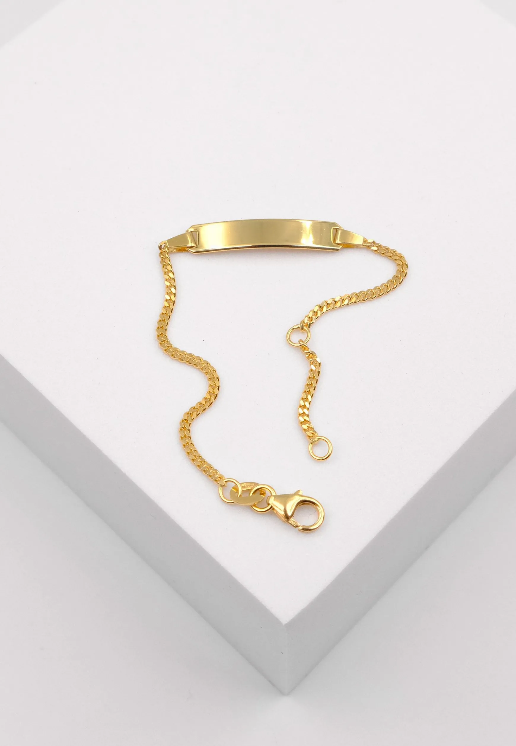 Plaketten-Armband Gelbgold 750 Panzer, 1.7mm, 14cm