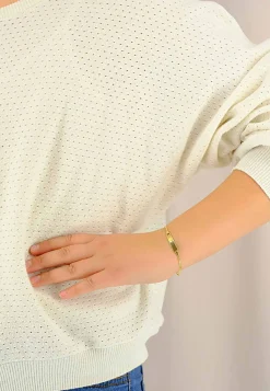 Plaketten-Armband Gelbgold 750 Panzer, 1.7mm, 14cm