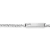 Plaketten-Armband Herz Silber 925 Falkenauge, 2.6mm, 14cm