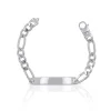 Plaketten-Armband Silber 925 Figaro, 8mm, 19cm