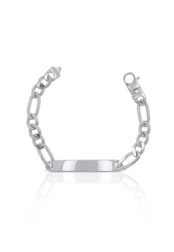 Plaketten-Armband Silber 925 Figaro, 8mm, 19cm