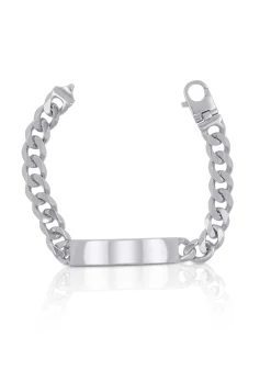 Plaketten-Armband Silber 925 Panzer, 9.4mm, 19cm