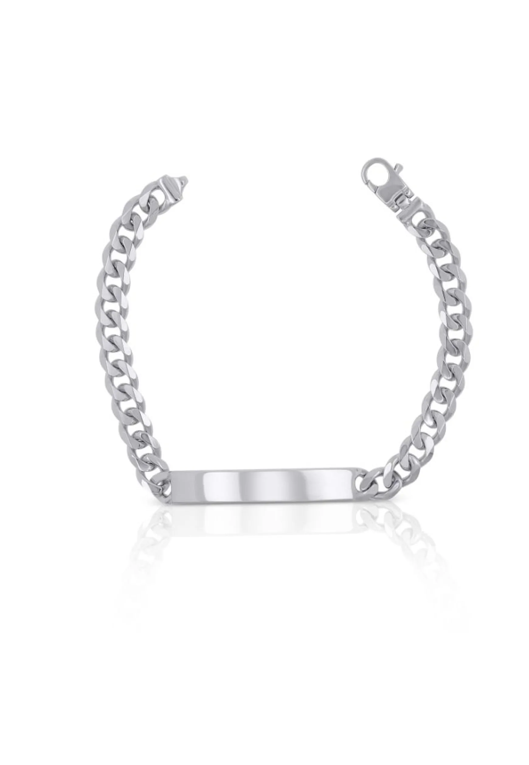 Plaketten-Armband Silber 925 Panzer, 7.2mm, 19cm