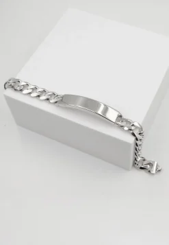 Plaketten-Armband Silber 925 Panzer, 9.4mm, 19cm