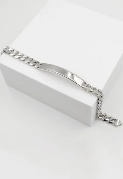 Plaketten-Armband Silber 925 Panzer, 7.2mm, 19cm