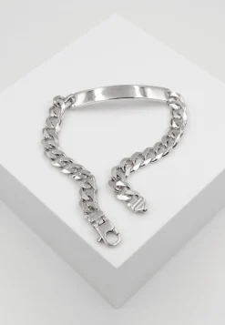 Plaketten-Armband Silber 925 Panzer, 7.2mm, 21cm