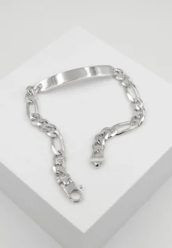 Plaketten-Armband Silber 925 Figaro, 6.3mm, 21cm