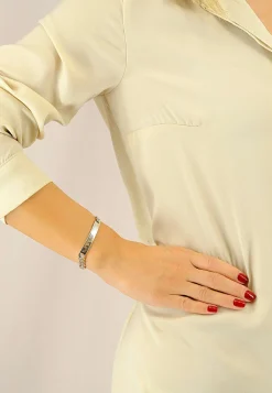 Plaketten-Armband Silber 925 Panzer, 7.2mm, 19cm