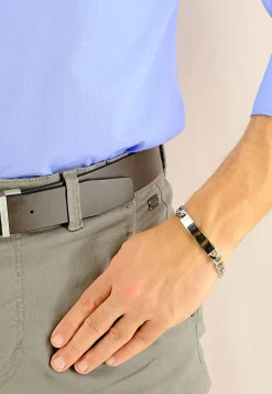 Plaketten-Armband Silber 925 Panzer, 9.4mm, 19cm