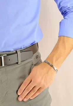 Plaketten-Armband Silber 925 Panzer, 7.2mm, 19cm