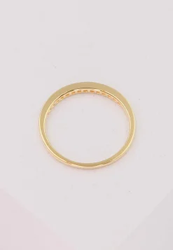 Ring Gelbgold 750 Brillanten 0.10ct. Rivière Kanalfassung (56)