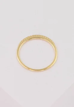 Ring Gelbgold 750 Brillanten 0.10ct. Rivère 4-Grifffassung (56)