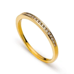 Ring Gelbgold 750 Brillanten 0.10ct. Rivière Kanalfassung
