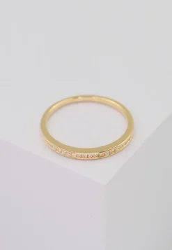 Ring Gelbgold 750 Brillanten 0.10ct. Rivière Kanalfassung (52)
