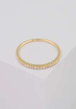 Ring Gelbgold 750 Brillanten 0.10ct. Rivère 4-Grifffassung (56)