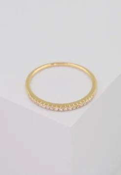 Ring Gelbgold 750 Brillanten 0.10ct. Rivère 4-Grifffassung (54)