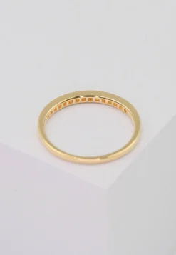 Ring Gelbgold 750 Brillanten 0.10ct. Rivière Kanalfassung (56)