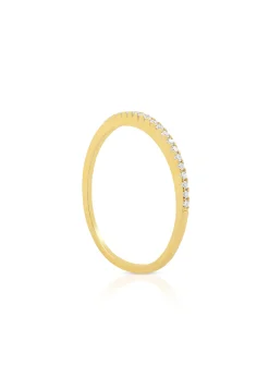 Ring Gelbgold 750 Brillanten 0.10ct. Rivère 4-Grifffassung (56)
