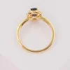 Ring Gelbgold 750 Saphir 0.94ct. Brillanten 0.40ct. (52)