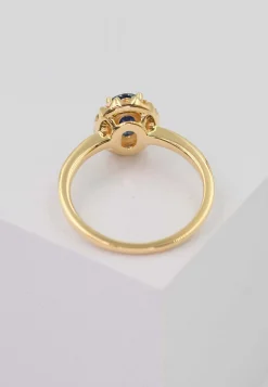 Ring Gelbgold 750 Saphir 0.94ct. Brillanten 0.40ct. (52)