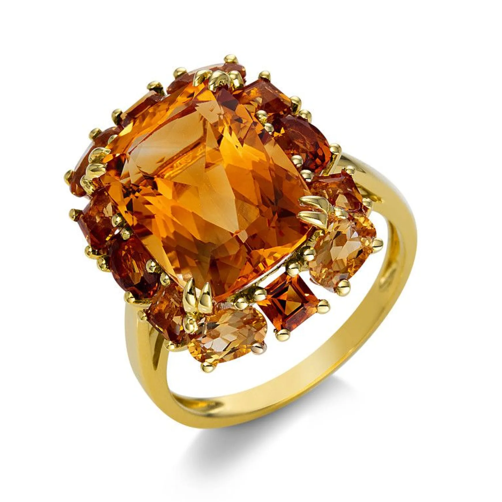 Ring 750/18K Gelbgold Citrin 9.1ct.