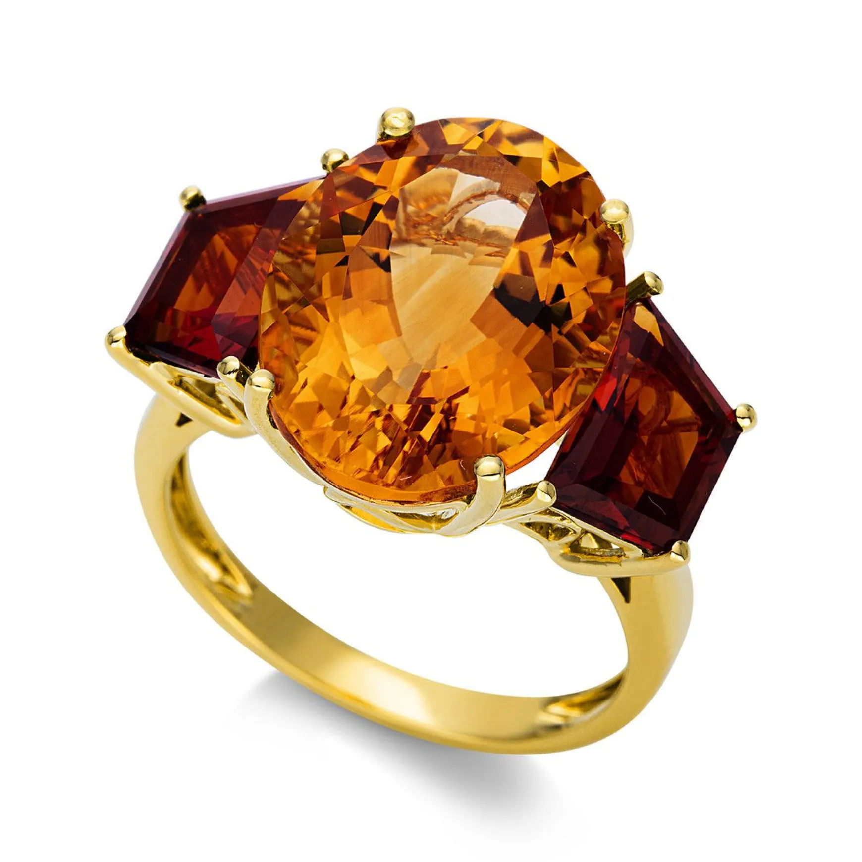Ring 750/18K Gelbgold Citrin 11.2ct.