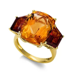 Ring 750/18K Gelbgold Citrin 13ct.