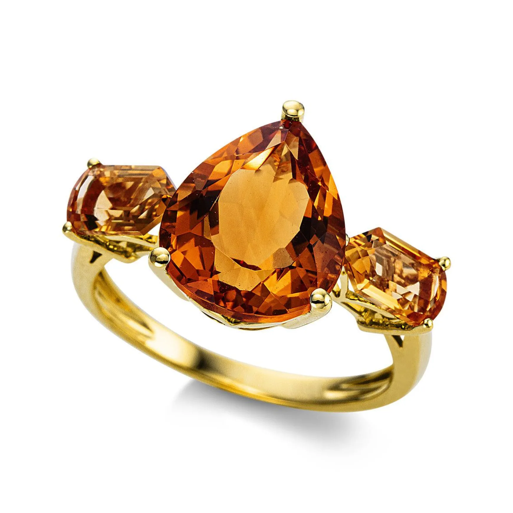 Ring 750/18K Gelbgold Citrin 5.2ct.