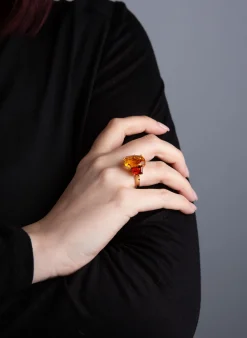 Ring 750/18K Gelbgold Citrin 13ct.