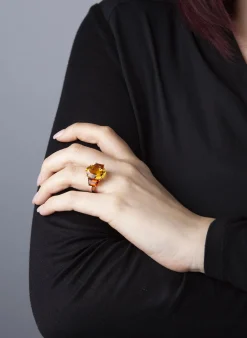 Ring 750/18K Gelbgold Citrin 11.2ct.