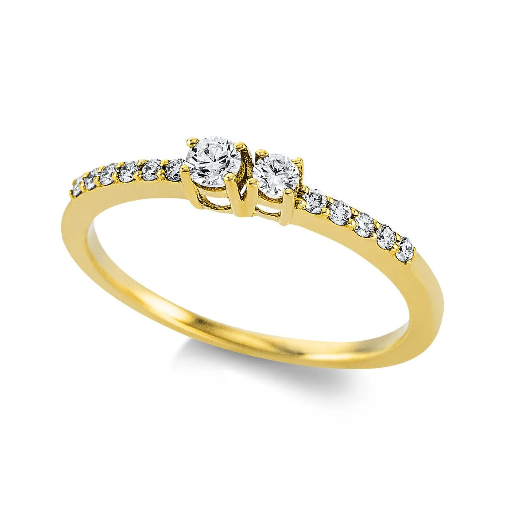 Ring 750/18K Gelbgold Diamant 0.25ct.