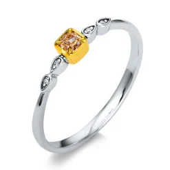 Ring 750/18K Gelbgold/Weissgold Diamant 0.15ct.