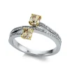 Ring 750/18K Gelbgold/Weissgold Diamant 1.02ct.