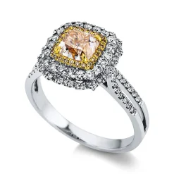 Ring 750/18K Gelbgold/Weissgold Diamant 1.5ct.