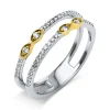 Ring 750/18K Gelbgold/Weissgold Diamant 0.22ct.