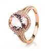 Ring 585/14K Roségold Diamant 0.27ct. Morganit 3.3ct.