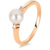 Ring 585/14K Roségold Diamant 0.05ct.
