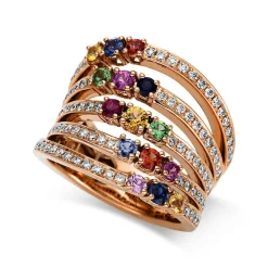 Ring 750/18K Rotgold 0.76ct. Safir